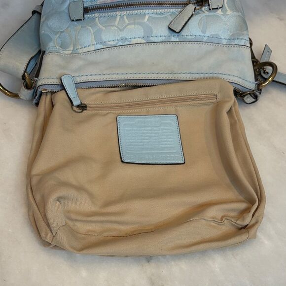 Coach Bag Purse Handbag Crossbody Y2K Optic Signature Canvas / Leather Duffel - Picture 14 of 16